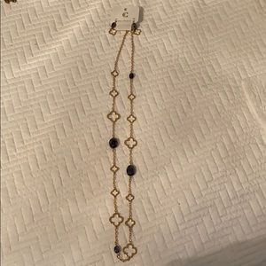 Clover chain necklace and earrings